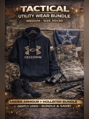 Under Armour Freedom Hoodie + Camo Pants Bundle M/30x30 | Tactical Outfit